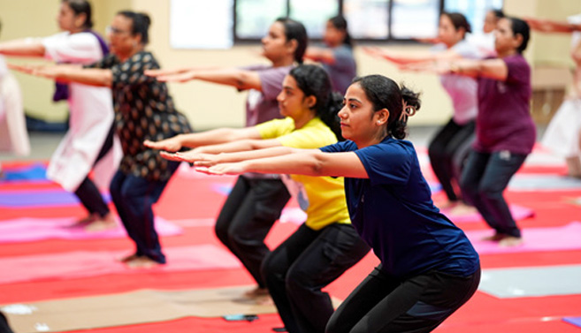 Yoga session