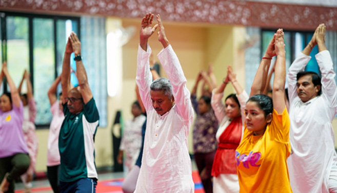 Yoga session