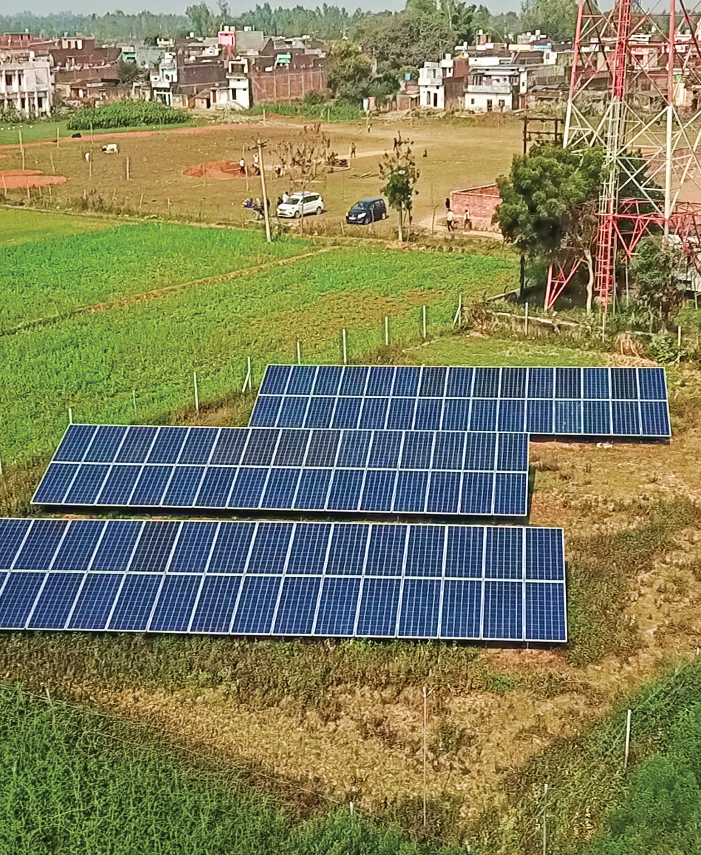 Rural solar microgrid installation