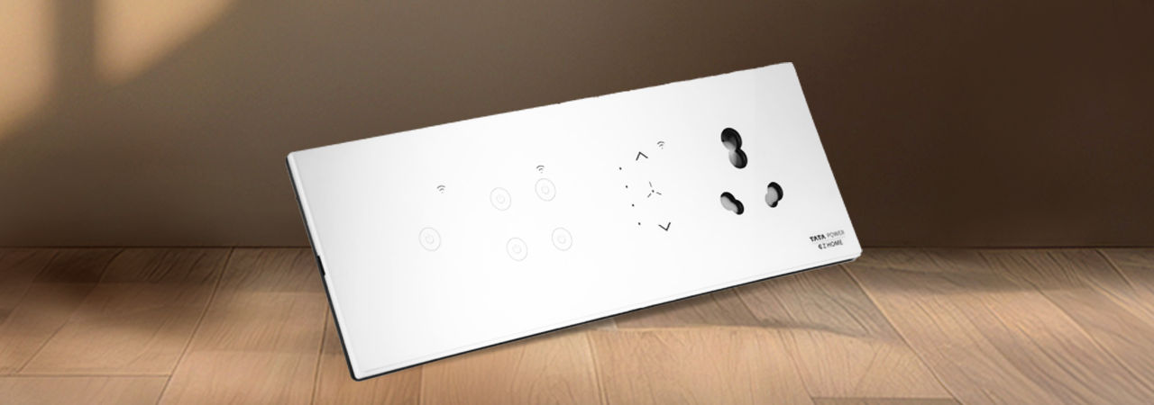 Tata Power EZ Home Wi-Fi Smart Elite Touch Panel Switch White
